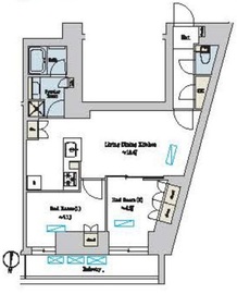 ブリリアイスト池尻大橋 501 間取り図