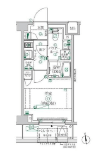クレイシア横浜ヴェール 3階 間取り図