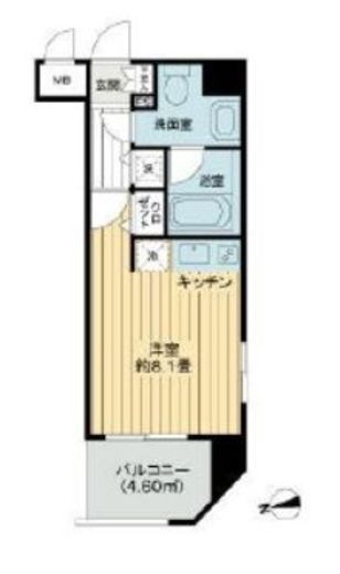 アヴァンツァーレ新宿ピアチェーレ 10階 間取り図