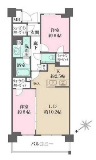 ParkGrace荻窪 204 間取り図