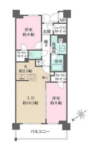 ParkGrace荻窪 205 間取り図