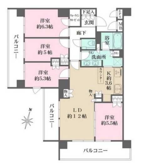 ParkGrace荻窪 307 間取り図