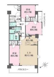 ParkGrace荻窪 206 間取り図