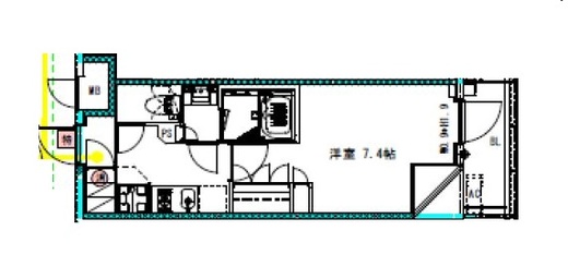 レジディア新御徒町2 805 間取り図