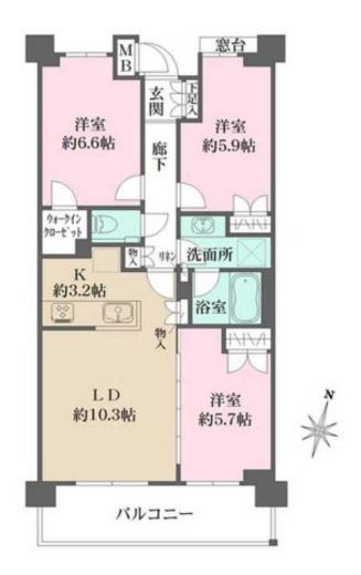 ParkGrace荻窪 312 間取り図