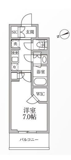 レジディア新御徒町2 810 間取り図