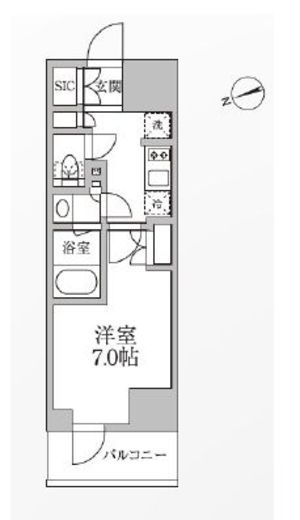 レジディア新御徒町2 1106 間取り図