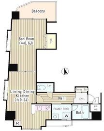 プラザ小島屋抜弁天ビル 301 間取り図
