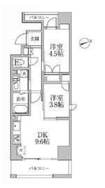 レジディア新御徒町2 408 間取り図