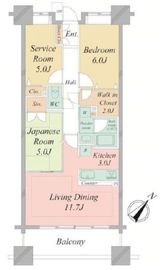 クレストシティタワーズ横浜 16階 間取り図