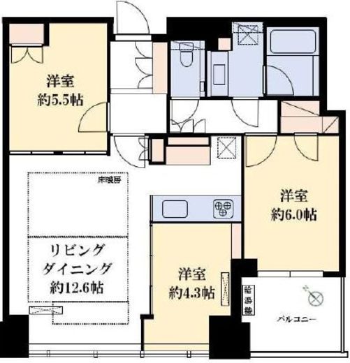 シティタワーズ豊洲ザ・シンボル 19階 間取り図