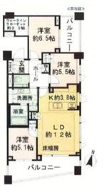 パークハウス護国寺 4階 間取り図