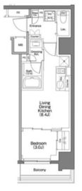 ザ・パークハビオ横浜白楽 604 間取り図