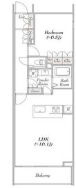ルミークアン南麻布 608 間取り図