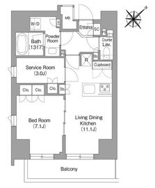 The glow Mita 505 間取り図