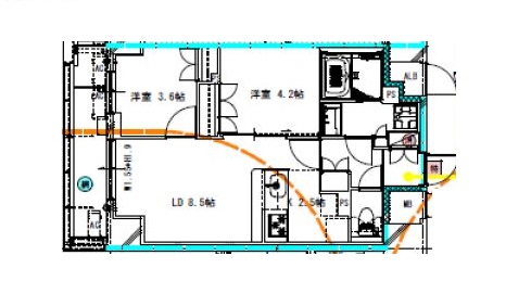 レジディア新御徒町2 1208 間取り図