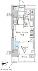 パークアクシス赤塚 608 間取り図