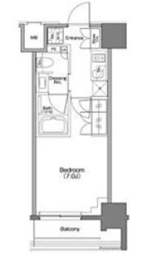 ザ・パークハビオ横浜白楽 406 間取り図