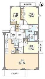 PATH世田谷下馬 3階 間取り図