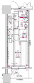 ガーラ・グランディ品川 11階 間取り図
