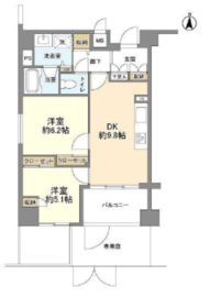 デュエット北千住セレナ 1階 間取り図