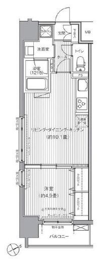 ダイイチフレア川崎 301 間取り図