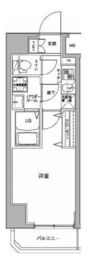 ジェノヴィア川崎駅グリーンヴェール 306 間取り図