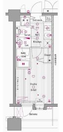 グランド・ガーラ横濱元町 11階 間取り図