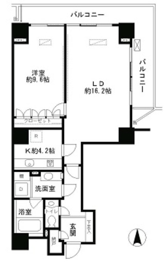 恵比寿ガーデンテラス弐番館 701 間取り図