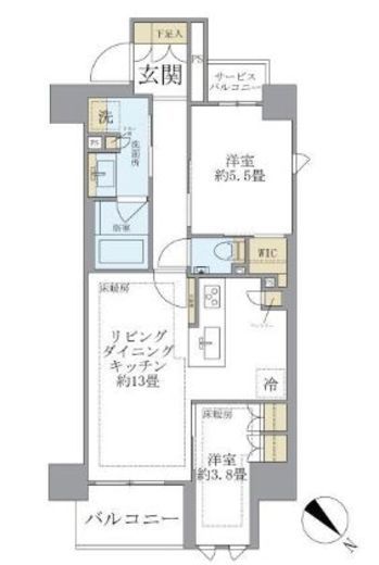 ブリリア月島四丁目 3階 間取り図