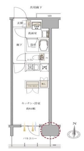 サンクレイドル海老名 2階 間取り図