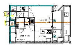 レジディア新御徒町2 1201 間取り図