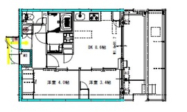 レジディア新御徒町2 1002 間取り図
