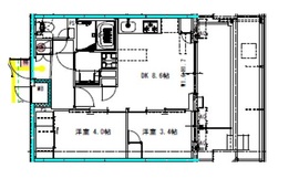 レジディア新御徒町2 1002 間取り図