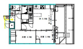 レジディア新御徒町2 1003 間取り図