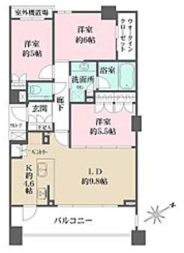 グランスイート不動前シティテラス 2階 間取り図