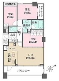 グランスイート不動前シティテラス 2階 間取り図