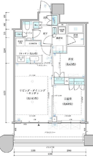 パークタワー勝どきミッド/サウス 7階 間取り図