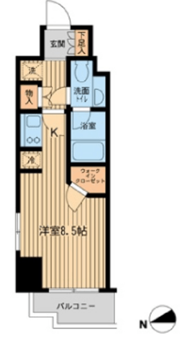 ファインアドレス新御徒町 701 間取り図