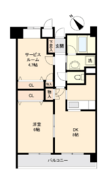 カールトンプラザ川崎 202 間取り図