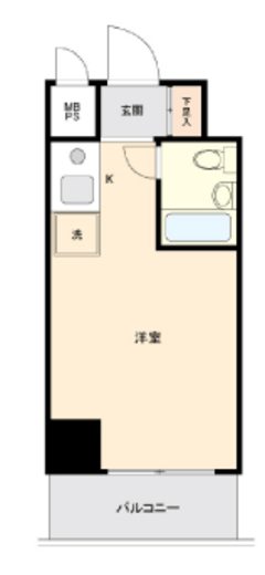 ONE ROOF FLAT NISHIWASEDA 805 間取り図