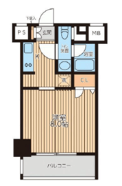 レジディア新横浜 403 間取り図
