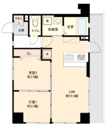ONE ROOF FLAT NISHIWASEDA 803 間取り図