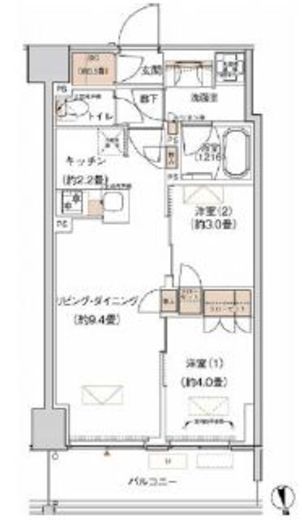 プライムネクサス大森北 634 間取り図