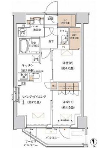 プライムネクサス大森北 640 間取り図