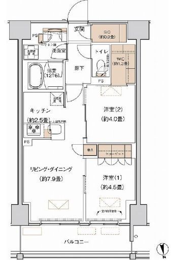 プライムネクサス大森北 622 間取り図