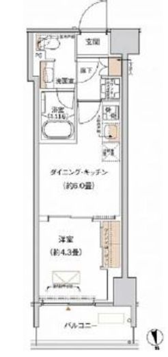 プライムネクサス大森北 625 間取り図