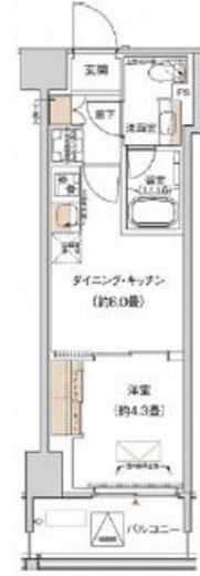 プライムネクサス大森北 628 間取り図