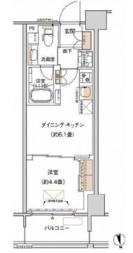 プライムネクサス大森北 637 間取り図