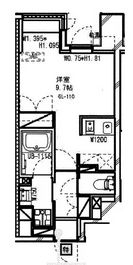 レジディア高円寺 102 間取り図